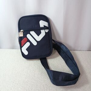 FILA Navy Crossbody Bag Logo Mini Shoulder Travel Zip Pouch